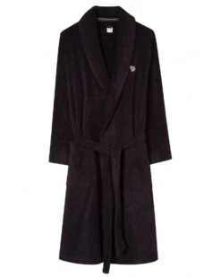 Paul Smith Mens Zebra Logo Dressing Gown Black
