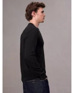 Rag & Bone Mens Classic Flame Henley T-Shirt Jet Black -Repertoire Fashion Store rag bone mens classic flame henley t shirt jet black p45892 306401 image