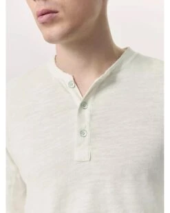 Rag & Bone Mens Classic Flame Henley T-Shirt White -Repertoire Fashion Store rag bone mens classic flame henley t shirt white p46229 309901 image