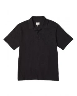 Rag & Bone Mens Classic Flame Polo Shirt Black