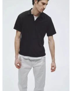 Rag & Bone Mens Classic Flame Polo Shirt Black -Repertoire Fashion Store rag bone mens classic flame polo shirt black p47175 319430 image