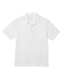 Rag & Bone Mens Classic Flame Polo Shirt White