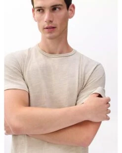 Rag & Bone Mens Classic Flame Slub T-Shirt Dust Cream -Repertoire Fashion Store rag bone mens classic flame slub t shirt dust cream p47166 319279 image