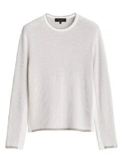 Rag & Bone Mens Harvey Knit Jumper Ivory White