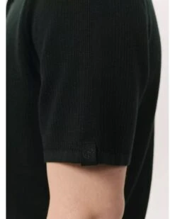 Rag & Bone Mens Harvey Knit Polo Shirt Black -Repertoire Fashion Store rag bone mens harvey knit polo shirt black p47173 319388 image