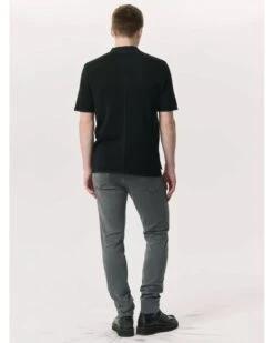 Rag & Bone Mens Harvey Knit Polo Shirt Black -Repertoire Fashion Store rag bone mens harvey knit polo shirt black p47173 319393 image