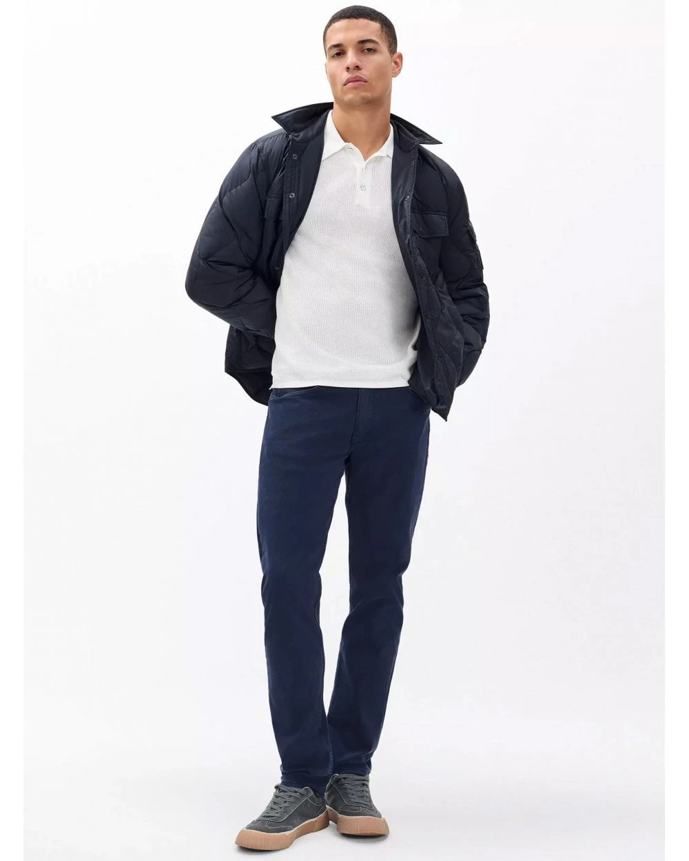 Rag & Bone Mens Harvey Knit Polo Shirt Ivory White 5 Rag & Bone Mens Harvey Knit Polo Shirt Ivory White - Image 5