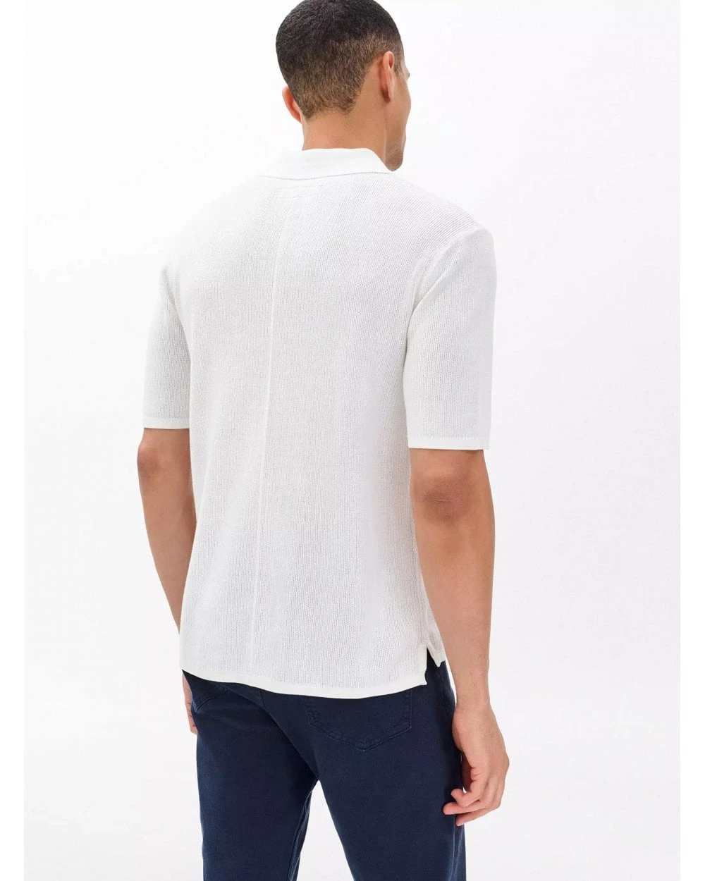 Rag & Bone Mens Harvey Knit Polo Shirt Ivory White 6 Rag & Bone Mens Harvey Knit Polo Shirt Ivory White - Image 6
