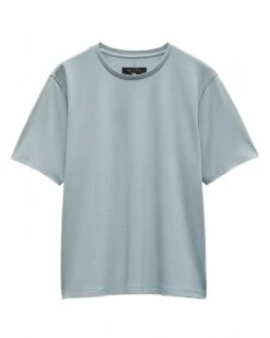 Rag & Bone Mens Pure Pima T-Shirt Stone Blue