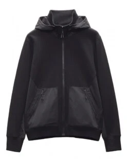 Rag & Bone Mens Pursuit Ponte Hoodie Black