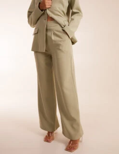 Wide Leg Suit Trousers -Repertoire Fashion Store ss24149 SAGE 3