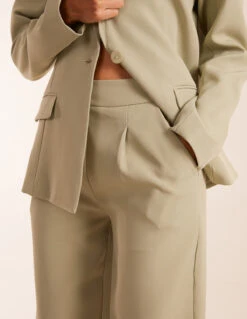 Wide Leg Suit Trousers -Repertoire Fashion Store ss24149 SAGE 7