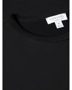 Sunspel Mens Classic T-Shirt Black -Repertoire Fashion Store sunspel mens classic t shirt black p46872 317579 image