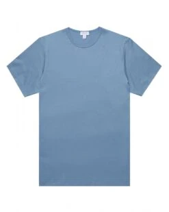 Sunspel Mens Classic T-Shirt Como Blue