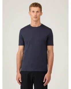 Sunspel Mens Classic T-Shirt Navy 7 Sunspel Mens Classic T-Shirt Navy -Repertoire Fashion Store sunspel mens classic t shirt navy p46873 318614 image