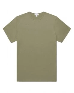 Sunspel Mens Classic T-Shirt Sea Moss Green
