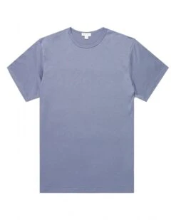 Sunspel Mens Classic T-Shirt Slvedge Blue