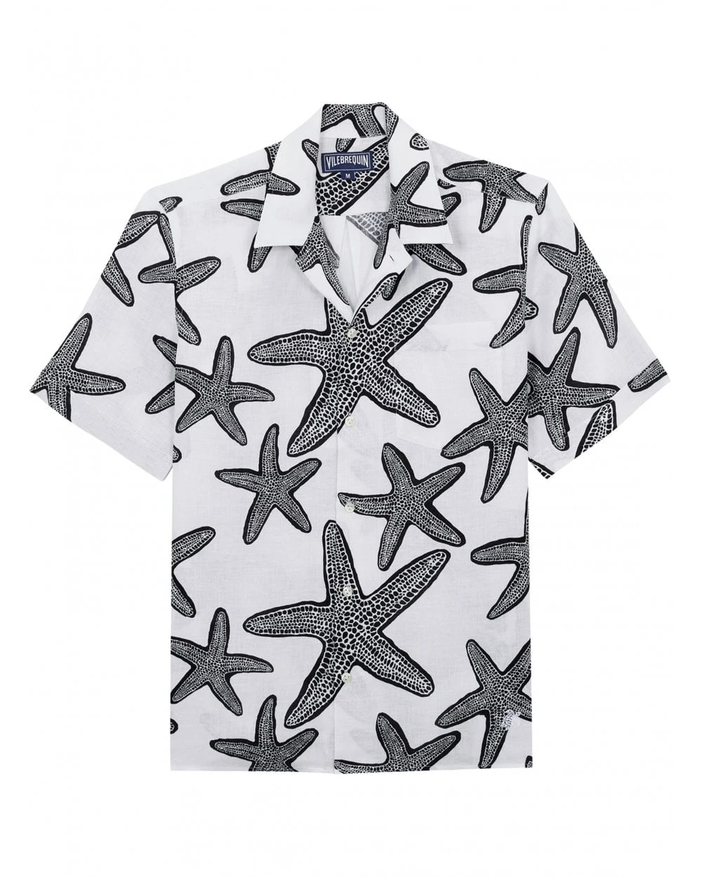 Vilebrequin Mens Charli Starlettes Bowling Shirt White 1 Vilebrequin Mens Charli Starlettes Bowling Shirt White