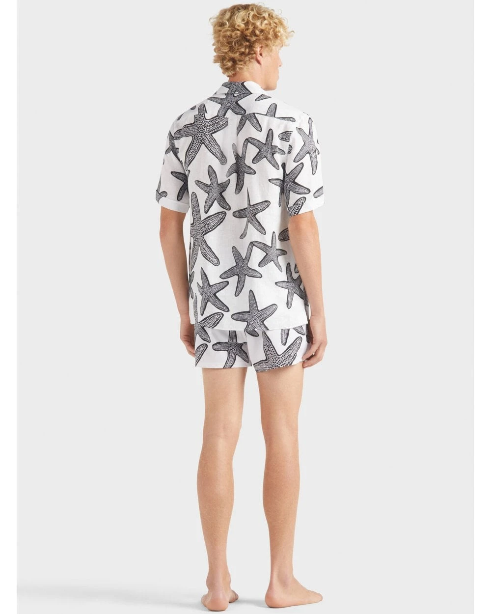 Vilebrequin Mens Charli Starlettes Bowling Shirt White 4 Vilebrequin Mens Charli Starlettes Bowling Shirt White - Image 4