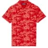 Vilebrequin Mens Moussure Flower Polo Shirt Poppy Red -Repertoire Fashion Store vilebrequin mens moussure flower polo shirt poppy red p46658 314984 image