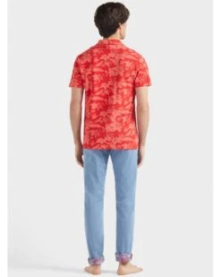 Vilebrequin Mens Moussure Flower Polo Shirt Poppy Red -Repertoire Fashion Store vilebrequin mens moussure flower polo shirt poppy red p46658 314993 image