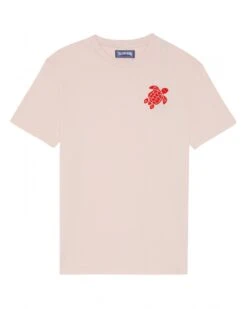 Vilebrequin Mens Portisol Turtle T-Shirt Pink