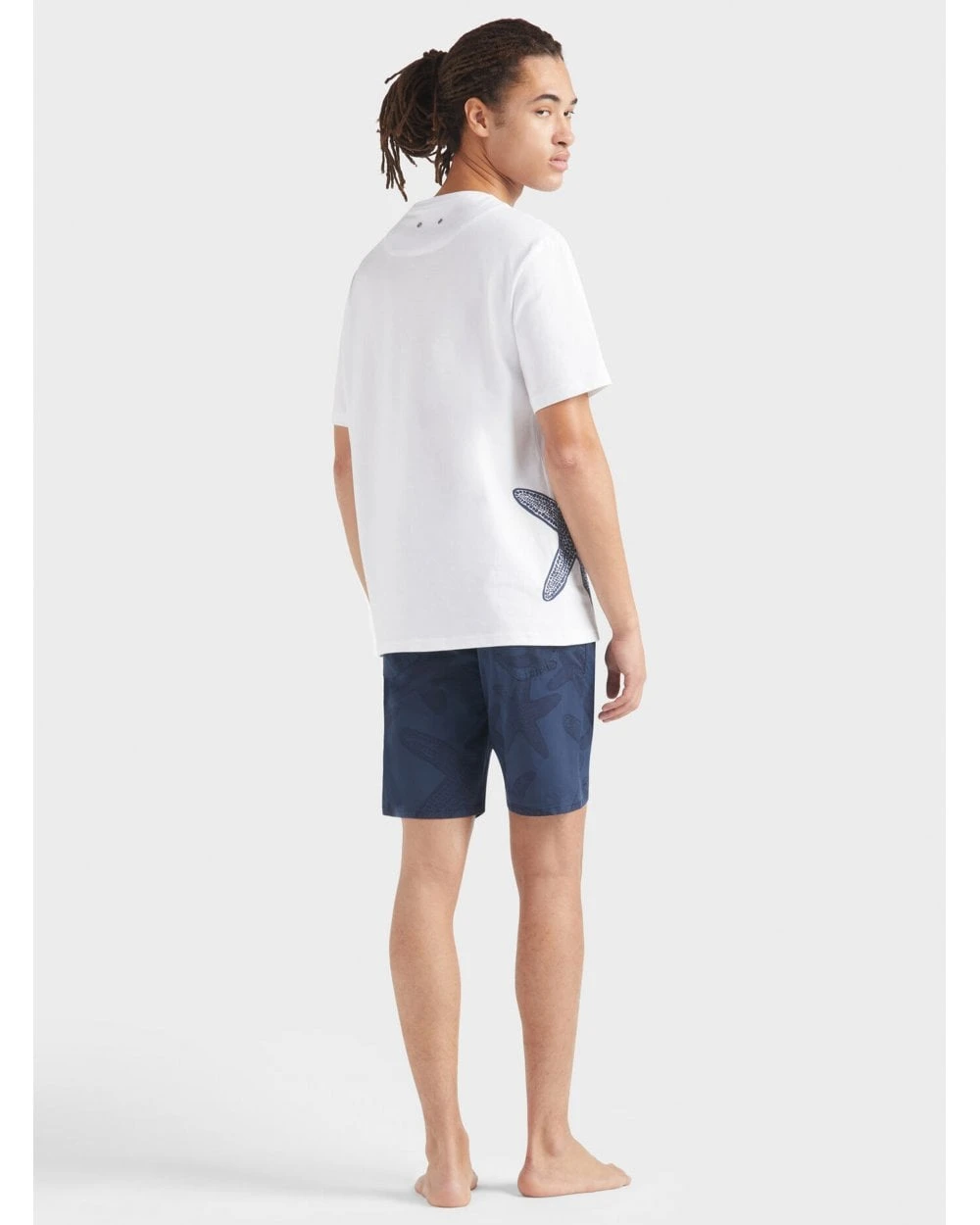 Vilebrequin Mens Tareck Starfish T-Shirt White 4 Vilebrequin Mens Tareck Starfish T-Shirt White - Image 4