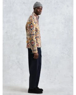 Wax London Mens Cozi Geometric Borg Fleece Jacket Multicolour -Repertoire Fashion Store wax london mens cozi geometric borg fleece jacket multicolour p45846 300906 image