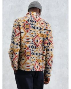 Wax London Mens Cozi Geometric Borg Fleece Jacket Multicolour -Repertoire Fashion Store wax london mens cozi geometric borg fleece jacket multicolour p45846 300910 image