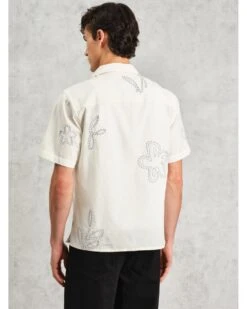 Wax London Mens Floral Embroidered Short Sleeve Shirt Ecru Beige 13 Wax London Mens Floral Embroidered Short Sleeve Shirt Ecru Beige -Repertoire Fashion Store wax london mens floral embroidered short sleeve shirt ecru beige p46224 308470 image