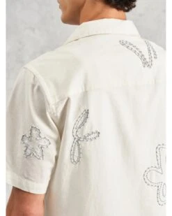 Wax London Mens Floral Embroidered Short Sleeve Shirt Ecru Beige 14 Wax London Mens Floral Embroidered Short Sleeve Shirt Ecru Beige -Repertoire Fashion Store wax london mens floral embroidered short sleeve shirt ecru beige p46224 308474 image