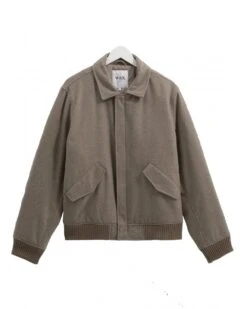 Wax London Mens Knoll Bomber Jacket Natural Beige