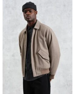 Repertoire Fashion Store -Repertoire Fashion Store wax london mens knoll bomber jacket natural beige p45817 297381 image