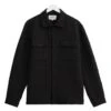 Wax London Mens Lomond Jacquard Overshirt Black