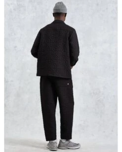 Wax London Mens Lomond Jacquard Overshirt Black -Repertoire Fashion Store wax london mens lomond jacquard overshirt black p46212 302356 image