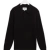 Wax London Mens Oban Diamond Long Sleeve Polo Shirt Black -Repertoire Fashion Store wax london mens oban diamond long sleeve polo shirt black p47126 319741 image