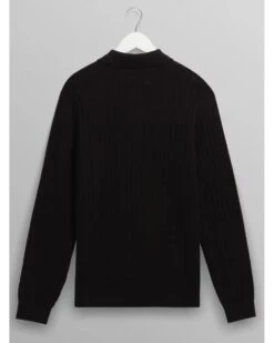 Wax London Mens Oban Diamond Long Sleeve Polo Shirt Black -Repertoire Fashion Store wax london mens oban diamond long sleeve polo shirt black p47126 319749 image