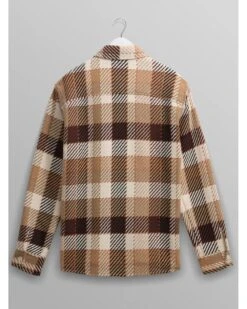 Wax London Mens Whiting Pike Check Overshirt Beige/Brown -Repertoire Fashion Store wax london mens whiting pike check overshirt beige brown p47132 319649 image