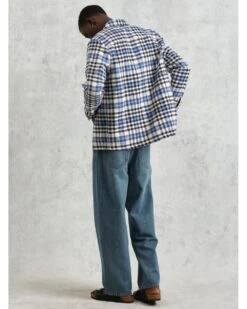 Wax London Mens Whiting Strand Check Overshirt Ecru/Beige -Repertoire Fashion Store wax london mens whiting strand check overshirt ecru beige p46619 316239 image