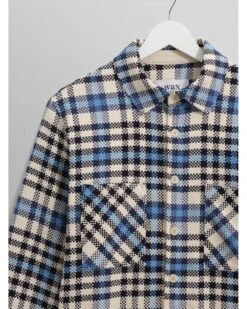 Wax London Mens Whiting Strand Check Overshirt Ecru/Beige -Repertoire Fashion Store wax london mens whiting strand check overshirt ecru beige p46619 316243 image