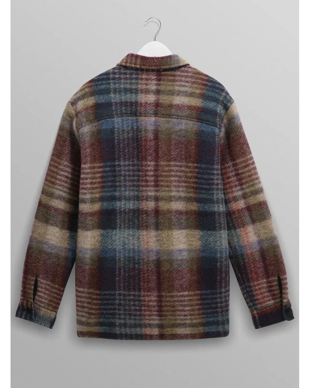 Wax London Mens Whiting Wool Blend Overshirt Blue/Multi 8 Wax London Mens Whiting Wool Blend Overshirt Blue/Multi - Image 8