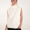 Roll Neck Cable Knit Vest(Roll Neck Cable Knit Vest)