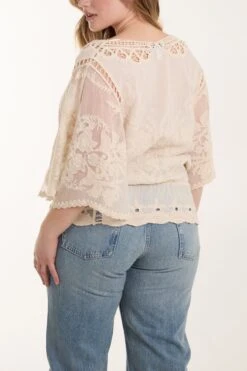 Butterfly Print Blouse(Butterfly Print Blouse 1) -Repertoire Fashion Store wf5156 stone 13862